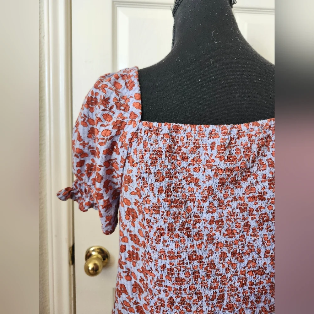 Madewell Floral Puff Sleeve Top 0